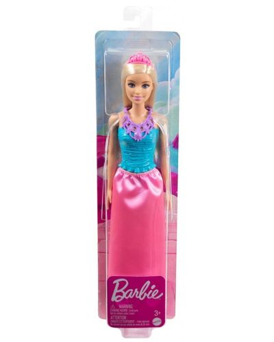 Păpușă Barbie - Prințesă, cu fustă roz - 2