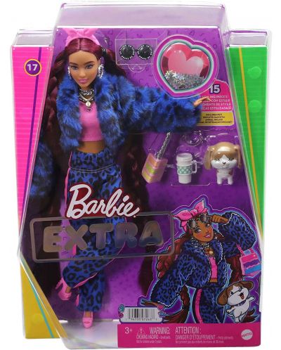 Barbie Extra Doll - Cu părul roșu în împletituri, cățeluș și accesorii  - 3