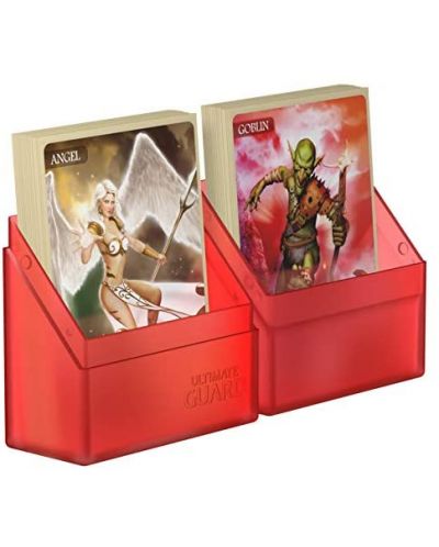 Cutie pentru carti de joc Ultimate Guard Boulder Deck Case Standard Size - Ruby (40 buc.) - 3