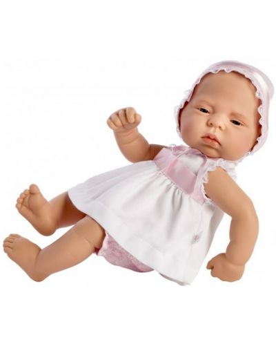 Papusa bebe Asi - Leya, cu rochie alba, 43 cm - 1