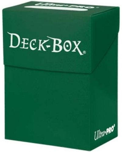 Cutie pentru cărți Ultra Pro - Solid Color Deck Box, Forest Green (80+ buc.) - 1