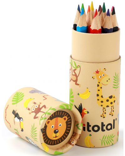 Cutie de creioane I-Total Animals - 12 culori - 2