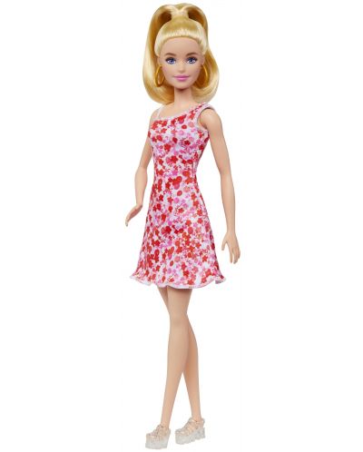 Păpuşă Barbie Fashionista - Cu rochie florală - 1