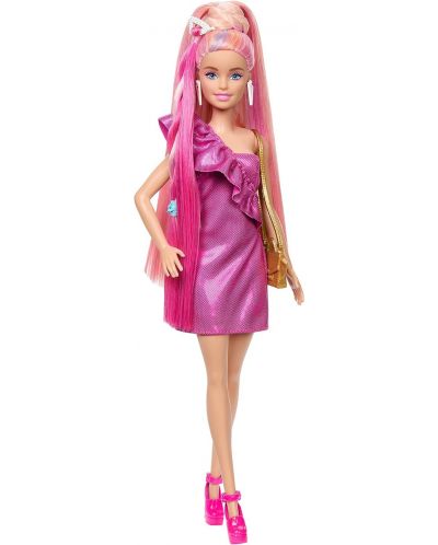 Păpușă Barbie  Fun & Fancy Hair - Cu păr lung vopsit și accesorii - 1