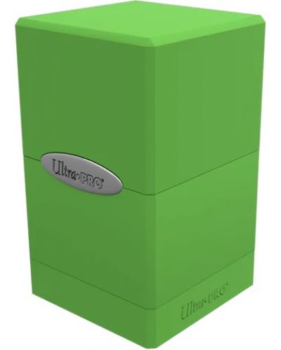 Cutie pentru cărți Ultra Pro Satin Tower - Lime Green (100+ buc.) - 1