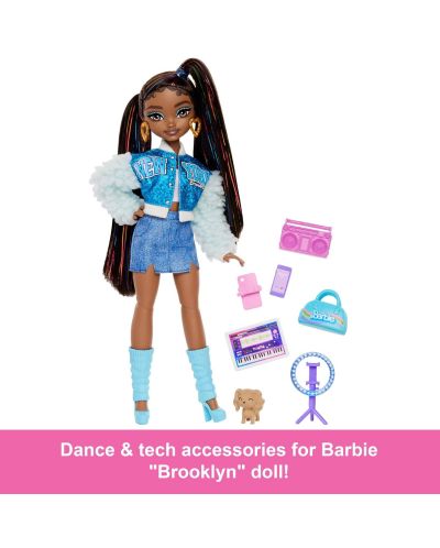 Păpuşă Barbie Dream Besties - Brooklyn, cu 9 accesorii muzicale