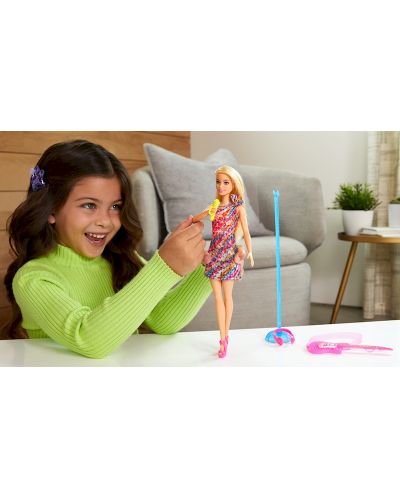 Papusa Mattel Barbie Big City - Barbie Malibu, cu rochie colorata si accesorii - 5