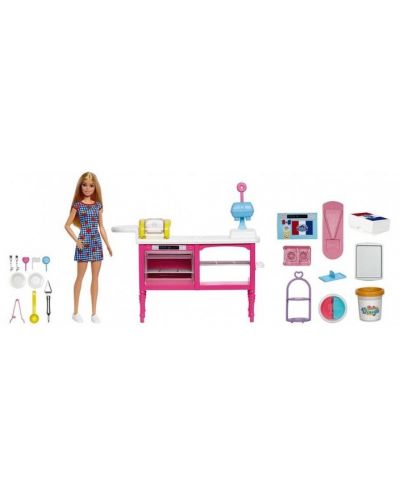 Set de jucărie Barbie - Păpușă și cafenea - 2