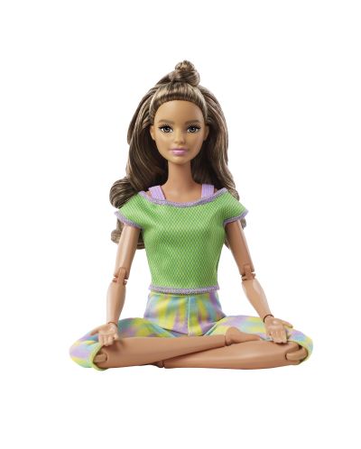 Papusa Mattel Barbie Made to Move, cu par saten - 5