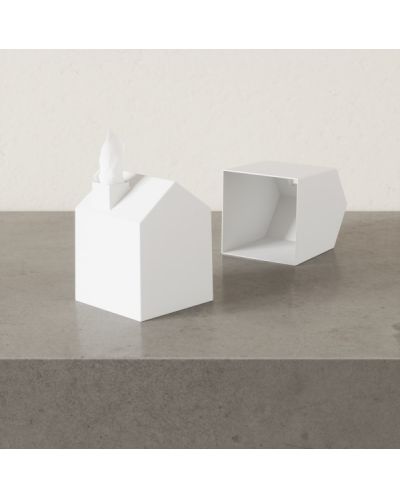 Cutie pentru servetele Umbra - Casa, 17 x 13 x 13 cm, alb - 7