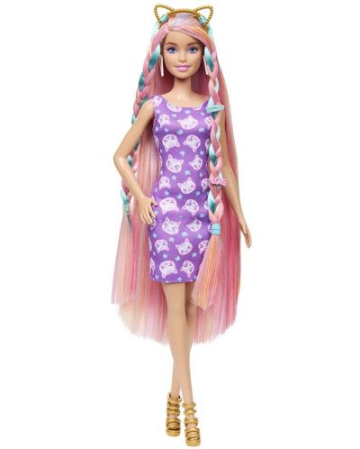 Păpușă Barbie  Fun & Fancy Hair - Cu păr lung vopsit și accesorii - 2