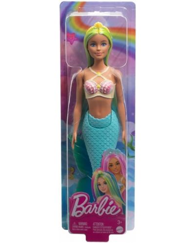 Mattel Barbie Doll - Sirenă cu părul albastru - 4