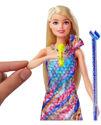 Papusa Mattel Barbie Big City - Barbie Malibu, cu rochie colorata si accesorii - 3