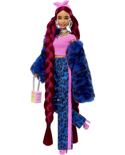 Barbie Extra Doll - Cu părul roșu în împletituri, cățeluș și accesorii  - 2