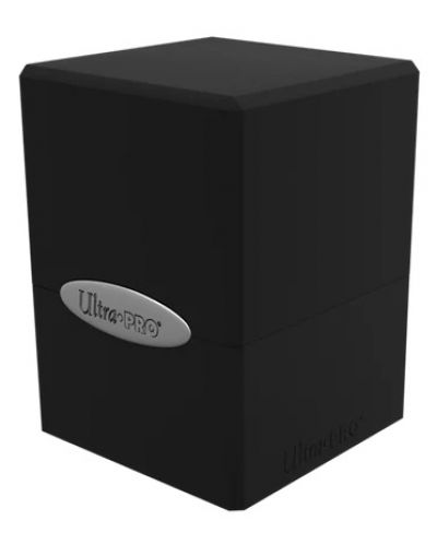 Cutie pentru cărți Ultra Pro Satin Cube - Jet Black (100+ buc.) - 1