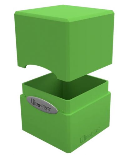 Cutie pentru cărți Ultra Pro Satin Cube - Lime Green (100+ buc.) - 2