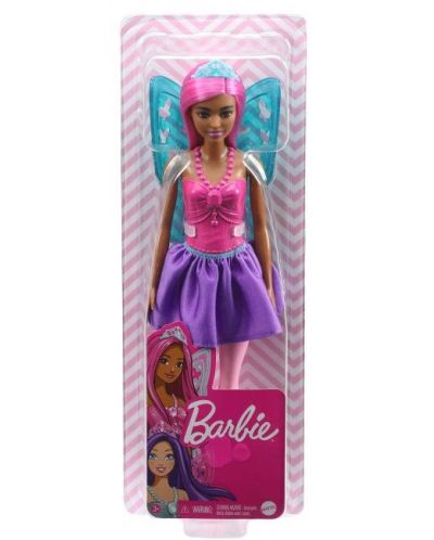 Papusa Barbie Dreamtopia - Barbie zana cu aripi, cu parul roz - 4