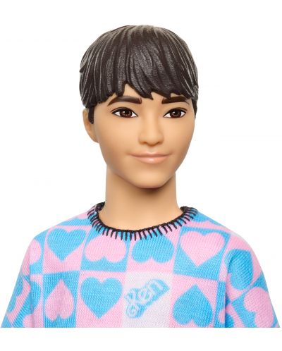 Păpușă Barbie  Fashionistas - 219, Ken, cu o bluză cu inimioare - 2