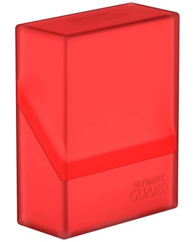 Cutie pentru carti de joc Ultimate Guard Boulder Deck Case Standard Size - Ruby (40 buc.) - 1