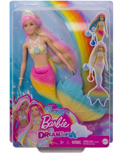 Papusa Mattel Barbie Dreamtopia Color Change - Sirena - 1