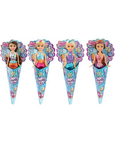 Sparkle Girlz Papusa Sirena Super Sparkly in cornet, Sortiment Sparkle Girlz Papusa Sirena Super Sparkly in cornet, Sortiment