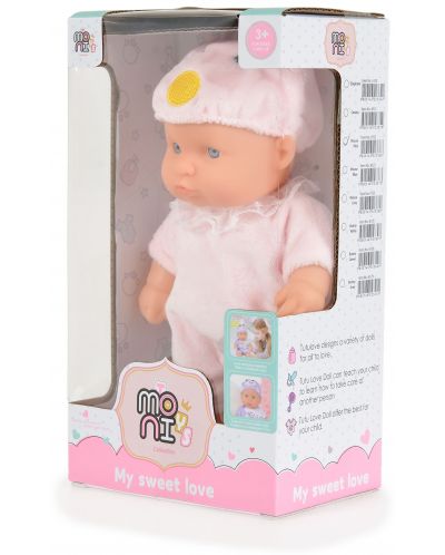 Papușă Moni Toys - Într-un costum roz de șoarece, 20 cm - 3