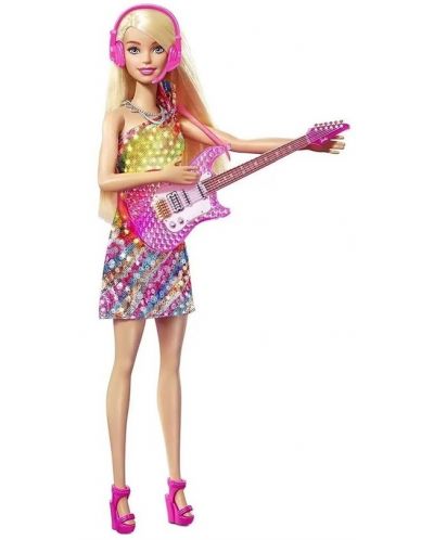 Papusa Mattel Barbie Big City - Barbie Malibu, cu rochie colorata si accesorii - 2