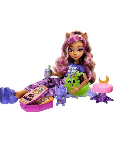 Păpușă Monster High - Clawdeen, Creepover Party - 2