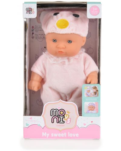 Papușă Moni Toys - Într-un costum roz de șoarece, 20 cm - 2