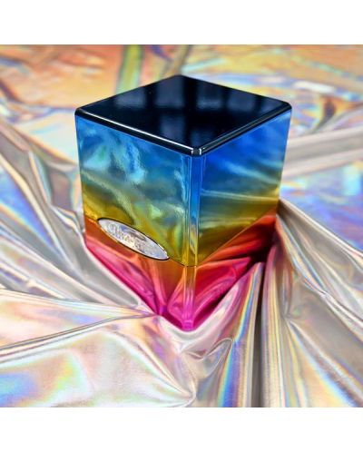 Cutie pentru cărți Ultra Pro Hi-Gloss Satin Cube - Rainbow (100+ buc.) - 3