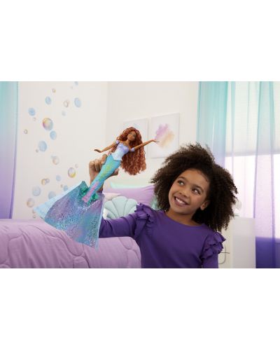 Disney The Little Mermaid Doll - Ariel cu rochie-coadă - 6