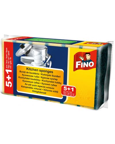 Bureți de bucătărie Fino - 5+1 buc - 1