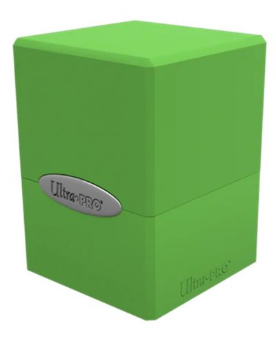 Cutie pentru cărți Ultra Pro Satin Cube - Lime Green (100+ buc.) - 1