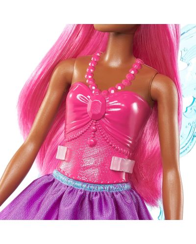 Papusa Barbie Dreamtopia - Barbie zana cu aripi, cu parul roz - 2