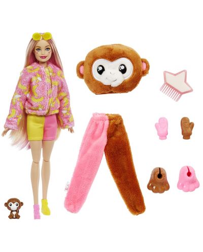 Păpușă surpriză Barbie - Color Cutie Reveal, maimuță - 2