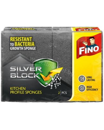 Bureți de bucătărie Fino - Silver Block Profile, 2 buc - 1