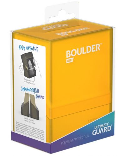 Cutie pentru carti Ultimate Guard Boulder Deck Case - Standard Size, galbena (80 buc.) - 5