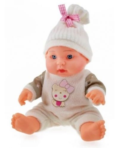 Papusa-bebe Toi Toys - Lovely Baby, cu caciula, 23 cm - 2