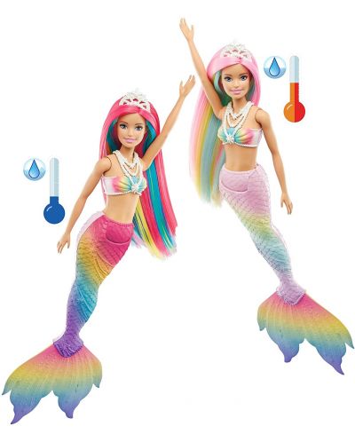Papusa Mattel Barbie Dreamtopia Color Change - Sirena - 5