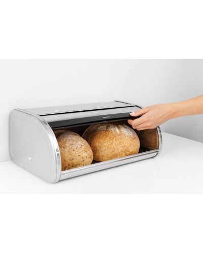Cutie pentru depozitare pâine Brabantia - Roll Top, 16 l, Matt Steel Fingerprint Proof - 6
