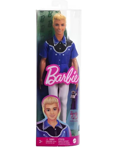 Păpuşă Barbie Fashionistas - 226, Ken, cu părul blond și cămașă albastră - 5