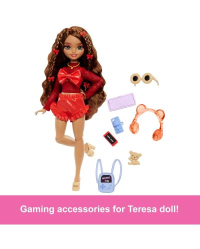 Păpuşă Barbie Dream Besties - Teresa, cu 10 accesoriul jocului