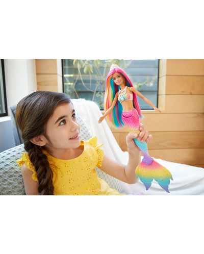 Papusa Mattel Barbie Dreamtopia Color Change - Sirena - 6