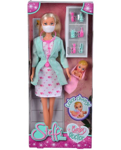 Papusa Simba Toys Steffi Love - Steffi, medic pediatru - 1