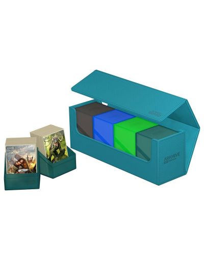 Cutie de depozitare a cardurilor - Ultimate Guard Arkhive XenoSkin - Monocolor Petrol (400+ buc.) - 5