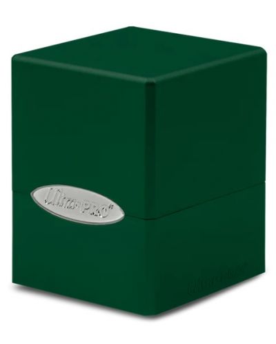 Cutie pentru cărți Ultra Pro Satin Cube -  Hi-Gloss Emerald Green - 1