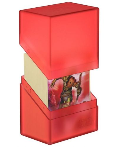 Cutie pentru carti Ultimate Guard Boulder Deck Case - Standard Size - Rosie (80 buc) - 3