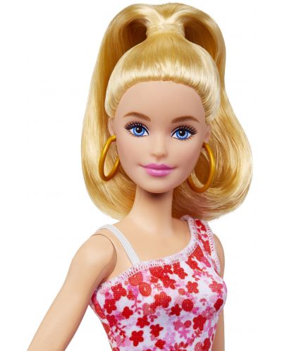 Păpuşă Barbie Fashionista - Cu rochie florală - 2