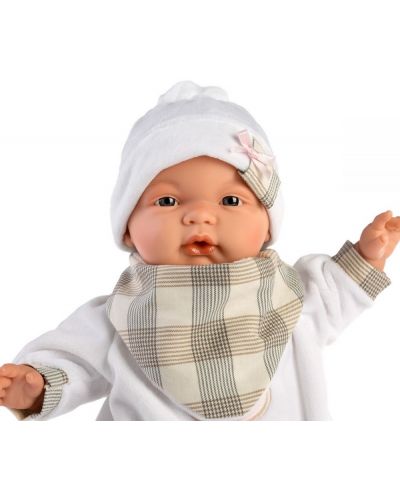 Papusa-bebe Llorens - Cu rochie ursulet si perna, 38 cm - 3