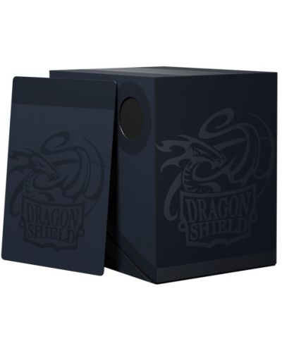 Cutie pentru carti de joc Dragon Shield Double Shell - Midnight Blue/Black (150 buc.) - 2